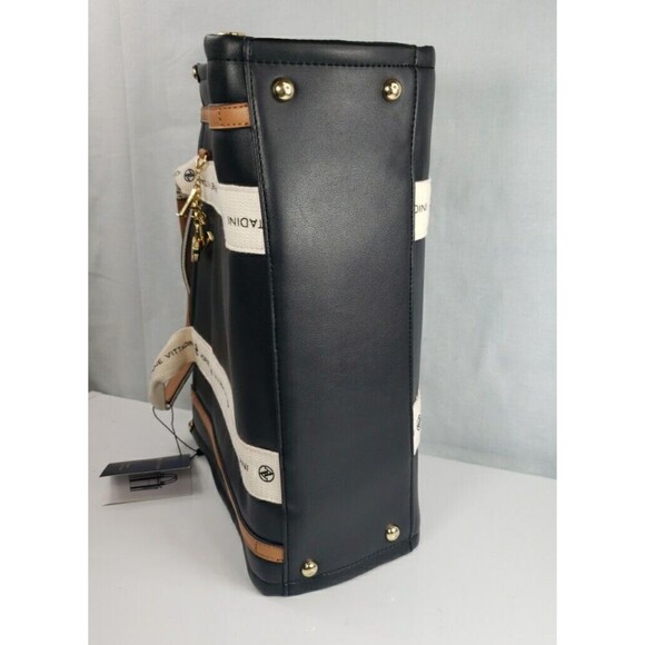 Adrienne Vittadini Montauk Black Tote With AV Charm Top Zip Closure  NWT - Picture 14 of 16